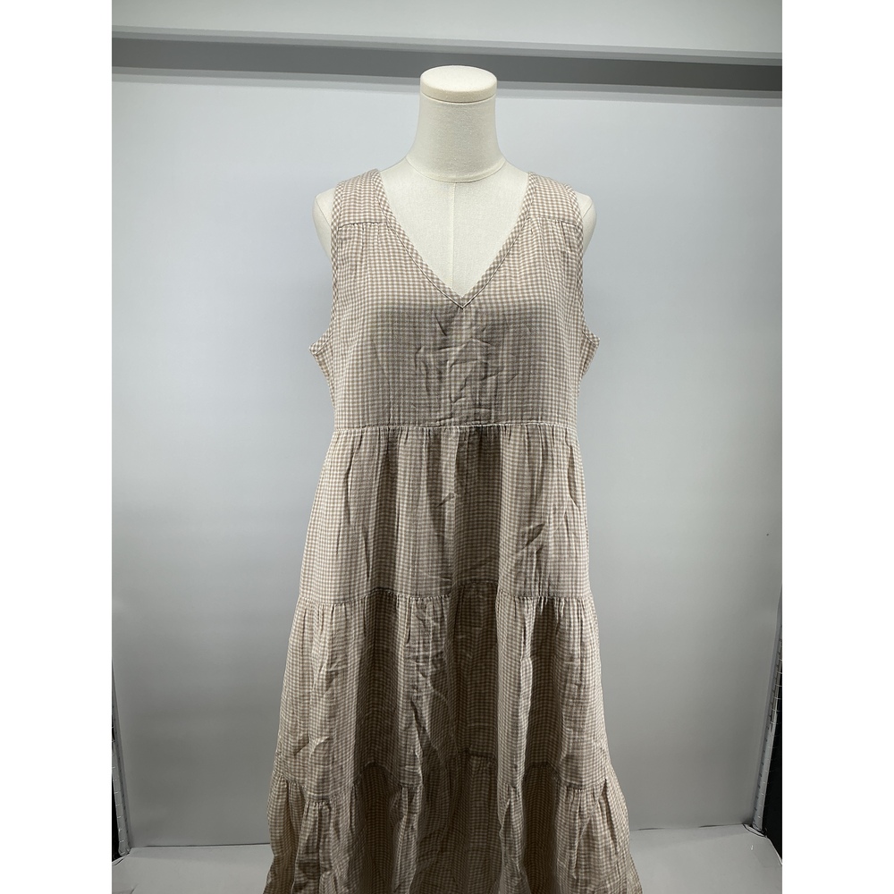 100% Organic Cotton Gauze Tiered Maxi Dress